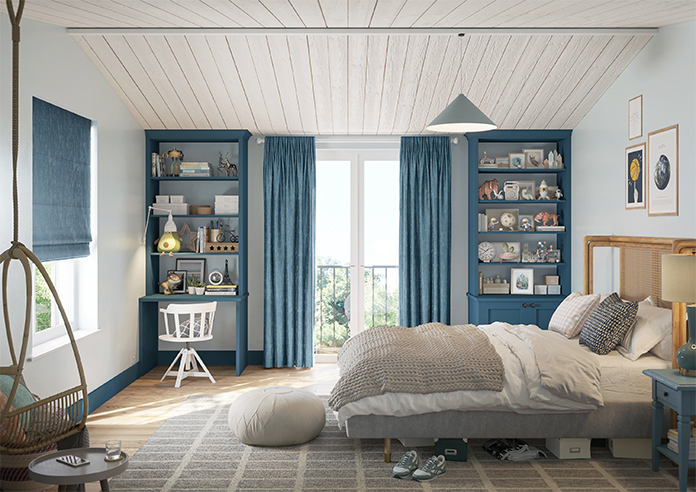 Cascade, Vivid Blue - Made to Measure Curtains - Image 14